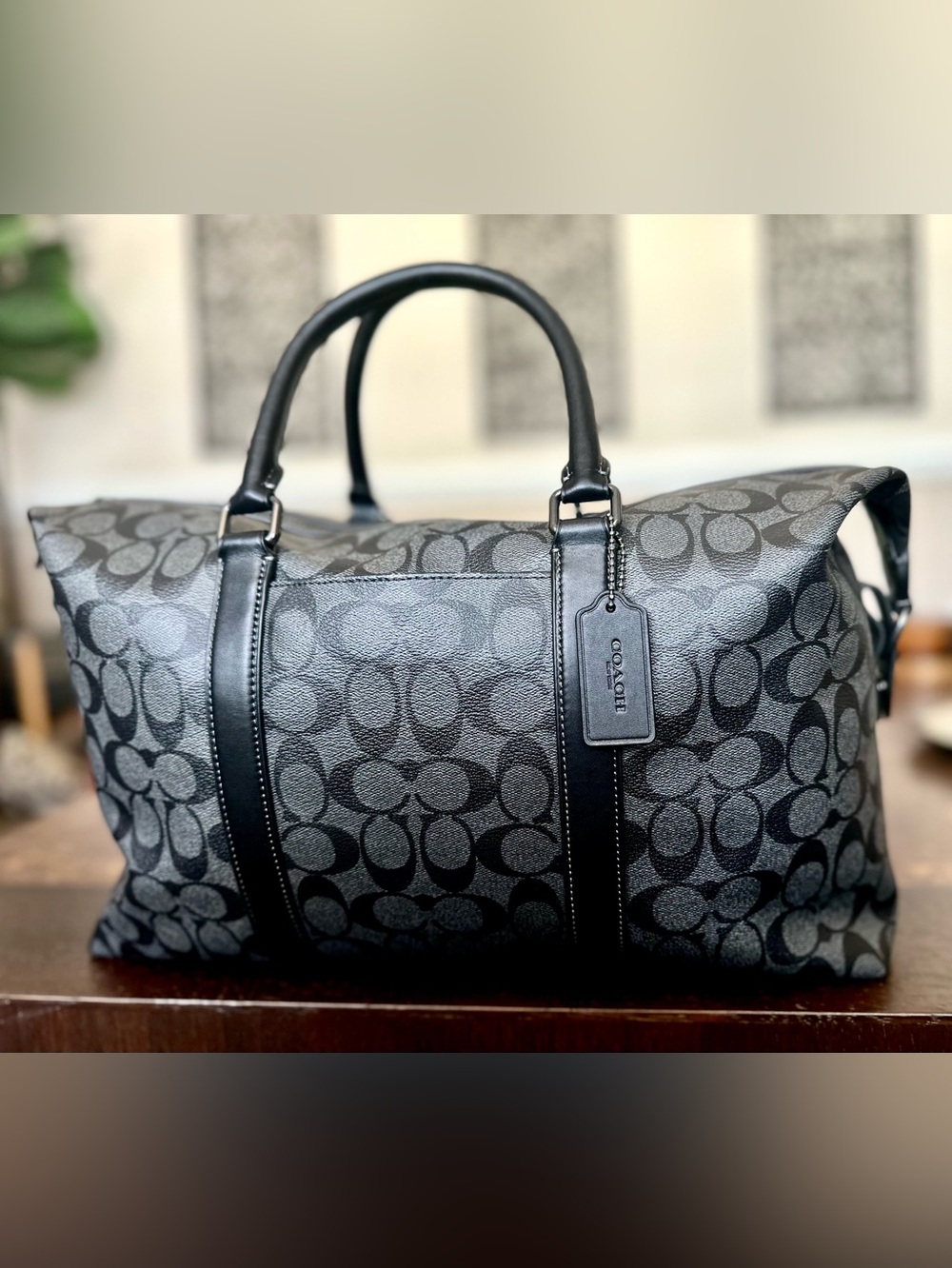 Coach Ellery Black Signature Travel Duffle NWOT - Picture 16 of 16